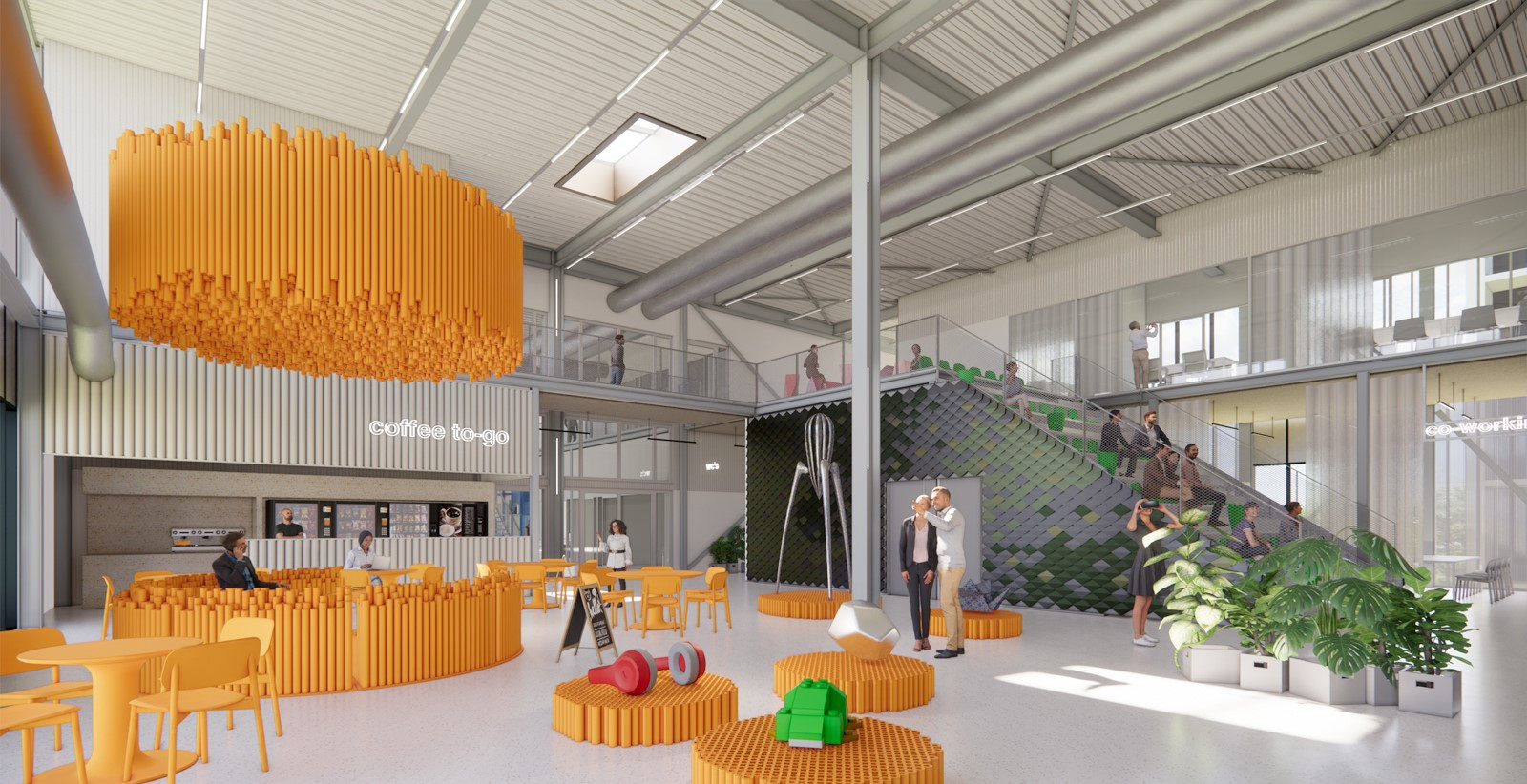 Impression of the first floor space of the Circular House. ©Brightlands